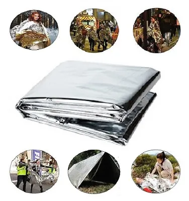 1-100 Pc Medical Emergency Thermal Blanket Mylar Trauma Military Survival Silver • $2.56