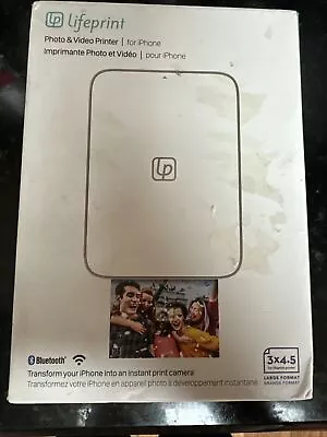 Lifeprint Portable 3  X 4.5  Photo Video Printer For IPhone - White • $45
