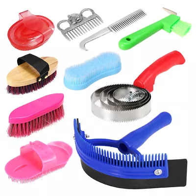 10-IN-1 Horse Grooming Care Set Cleaning Kit Mane Tail Comb Massage Brush Y8P5 • $46.12