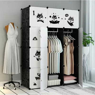 Cute Dog Puppy 6/8/12/16 Cubes Storage Kid Cabinet Wardrobe Toy Book Shelve • $34.99