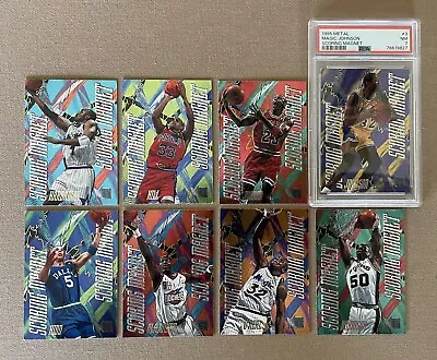 1995-96 Fleer Metal Scoring Magnets Complete Insert Set 1-8 With Michael Jordan  • $399.99