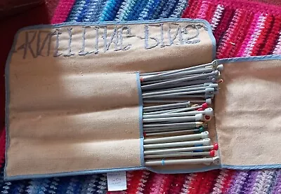 47 Pairs Of Knitting Needles In A Canvas Sleeve • £6