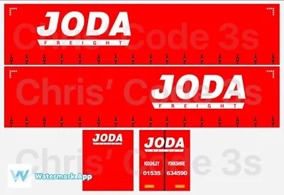 Code 3 Adhesive Vinyl Trailer Decal - JODA Freight - 1/50 1/76 1/148 • £10