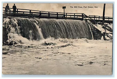 1913 Water Scene The Mill Dam Port Dover Ontario Jarvis Ont. Canada Postcard • £14.44