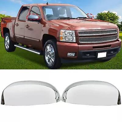 2pc For 2007-2013 Chevy Silverado Chrome Side Mirror Top Half Covers Pair New • $23.90