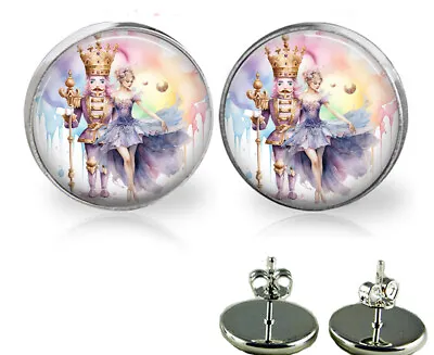 Nutcracker Ballet Dancer Keepsake Sugar Plum Fairy Stud Earrings Gift 3 Sizes • $11.95