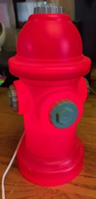 $100 • Buy Vintage Blow Mold Light Up Red Fire Hydrant Firefighter Fireman Vtg Xmas 15 