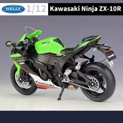 Welly 1:12 2021 Kawasaki Ninja ZX 10R Motorcycle Bike Model Collection Toy Gift • $24.99