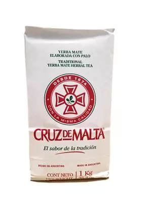 Yerba Mate Cruz De Malta 1kg-2.2lb  Ship From Usa  • $21.99