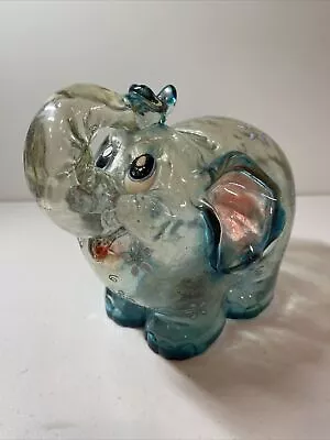 Vintage Clear Plastic/Melamine/Resin Elephant Piggy Bank • $9.99