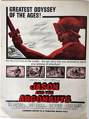 Jason And The Argonauts Vintage 1963 Movie Ad Magazine Print Columbia • £10.92