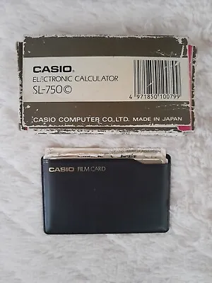 £14.99 • Buy Vintage Casio SL-750 Credit Card Solar Power Calculator With Soft Case (70s-80s)