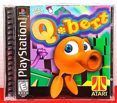 Qbert Sony PlayStation 1 PS1 Complete Black Label Q Bert Q*Bert 1999 Tested • $14.99