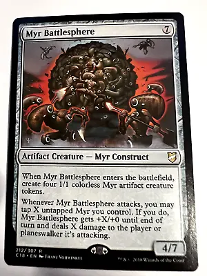 MTG Magic The Gathering Commander 2018 Myr Battlesphere Rare LP • $3.11