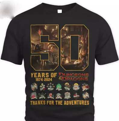 50 Years Of 1974 – 2024 Dungeons & Dragons T-Shirt Thank You For The Memories • $16.99