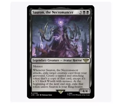 MTG Sauron The Necromancer The Lord Of The Rings: 0106 Regular Rare • $1.59