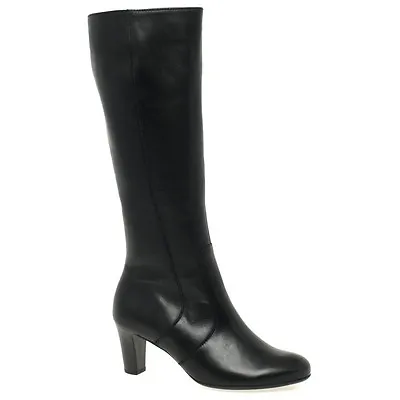 Womens GABOR Black Leather Knee High Boots Sz. 5 M NEW! $299 • $82.49