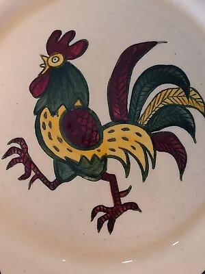 Vintage PoppyTrail Rooster 10  Dinner Plate Metlox California Provincial • $9.90