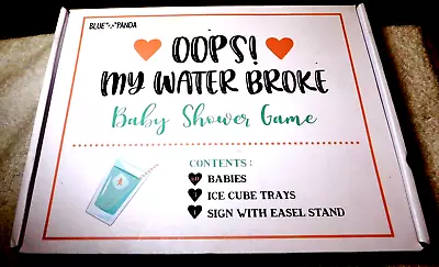 I/B~Blue Panda  Oops! My Water Broke  Baby Shower Game NEW! Open Box • £11.58