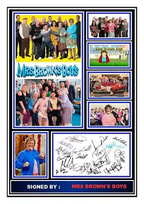 (491)  Mrs Browns Boys Cast Signed A4 Photo/framed/unframed (reprint) Great Gift • £8.40