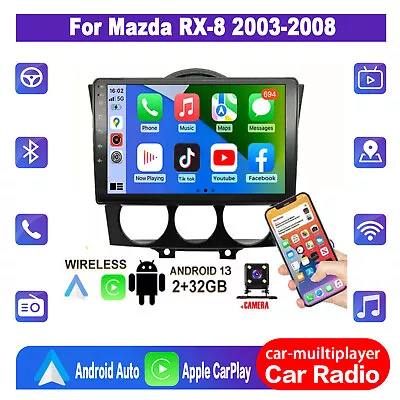 9'' Android Player Car Stereo For Mazda RX-8 2003-08 GPS Navigation Radio 2+32G • $135.99