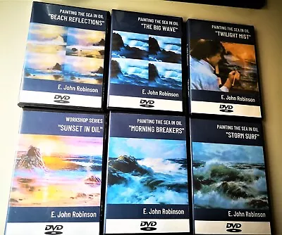 E. John Robinson: Painting The Sea In Oils Workshop Series 6 DVD Video Boxsets • $86