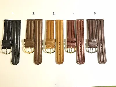 Men’s Genuine Leather Watch Strap Band 20mm • $5.99