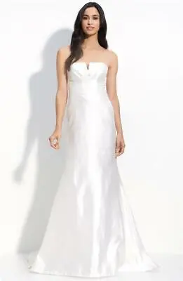 Nicole Miller Shantung Silk Mermaid Wedding Bridal 10 $1900 Im0002 • $250