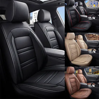 $89.99 • Buy Full Set 2/5 Seats Car Seat Cover Front Rear Leather Cushion Protector Universal