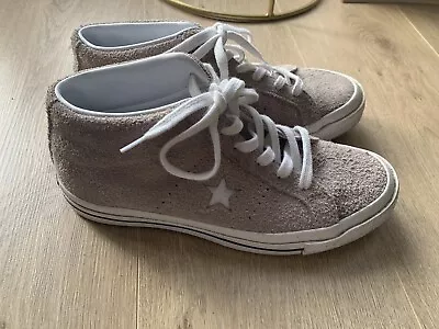 Tan High Top All Star Converse Size UK 5 Unisex Really Good Condition • £13.99