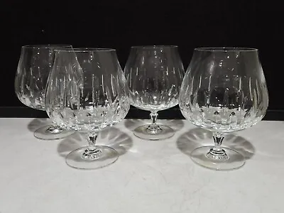 SET OF 4- Mikasa Interlude TS-110 Full Lead Crystal Brandy Snifters NEVER USED • $115.78