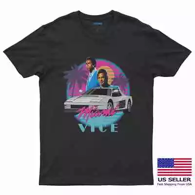 Miami Vice Classic Logo Police TV Show Classic Retro 80's Don Johnson T-Shirt • $19.99