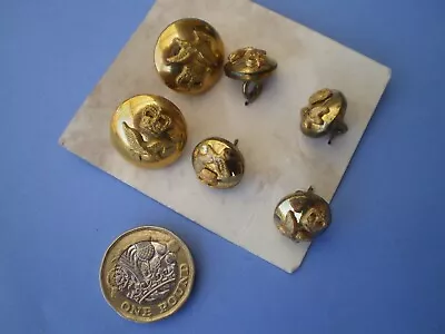 Set Of Royal Air Force Post 1953 Q/C Officers Gilt Mounted Mess Buttons . • £8