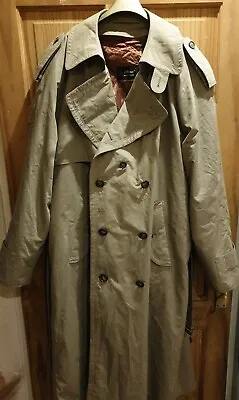 £40 • Buy M&S St Michael Lined Beige Trench Coat Mac Spy/Columbo Style 42r