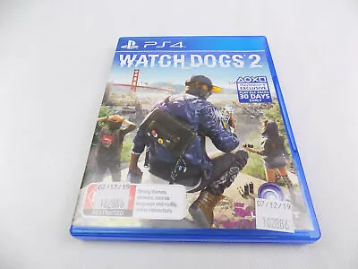 Mint Disc Playstation 4 Ps4 Watch Dogs 2 Free Postage • $16.90