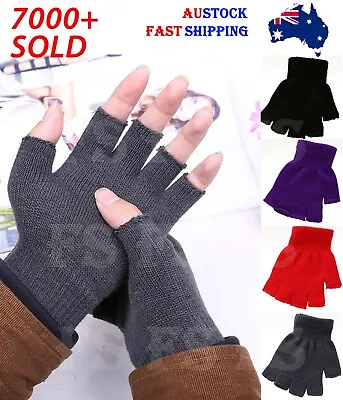 $4.68 • Buy Winter Fingerless Gloves Women Men Fashion New Hot Selling Knit Fashion *aus*
