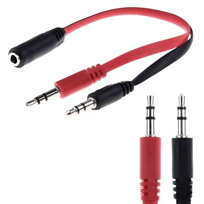 £2.79 • Buy 3.5mm Y Splitter 2 Jack Male To 1 Female Headphone Mic Audio Cable Wire R & B