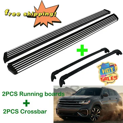 Running Boards Side Step Nerf Bars Fits For  VW Atlas Cross Sport 2020-2024 • $429