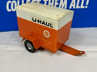 Vintage Nylint U Haul Pressed Steel Metal Enclosed Trailer Orange 1970s Rare! • $70