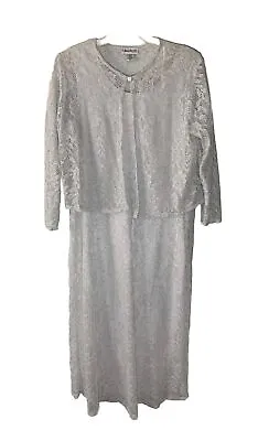 Ultra Dress New York Mother Of The Bride Dress 20w Silver White • $40