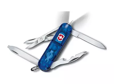 NEW In Box Victorinox Swiss Army 58mm Knife SAPPHIRE MIDNITE MANAGER  53757 • $65