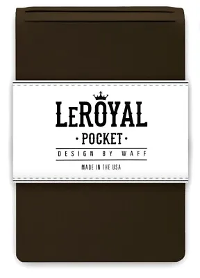 LeRoyal Waff Chocolate Leather Scratch Pad 4.5x3.5” Leather Pocket Notebook • $13.99