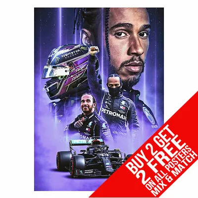 Lewis Hamilton Bb2 F1 Poster Art Print A4 A3 Size Buy 2 Get Any 2 Free • £6.97