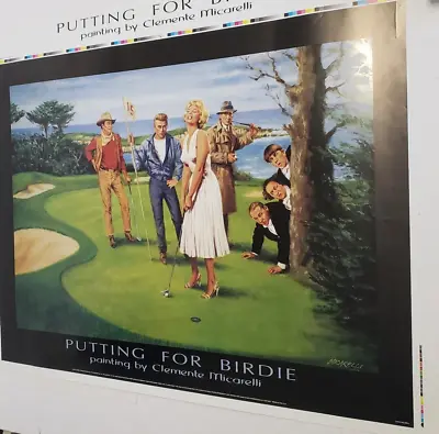 Golf Poster Putting For Birdie Micarelli Marilyn Monroe James Dean John Wayne • $29.95