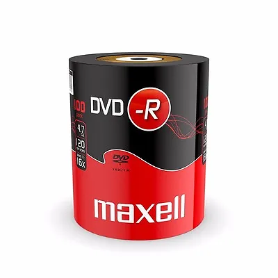 100 Maxell DVD-R RECORDABLE 16x Speed Blank Discs 4.7GB  100 PACK • £22.17