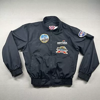 Vintage Daytona Speedway Jacket Mens Large Patches 1990s American Made Chevrolet • $39.99