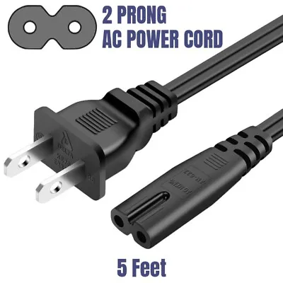AC Power Cord 2 Prong Cable For PS4 PS3 PS2 Slim XBOX PC LAPTOP PSV Monitor TV • $3.55