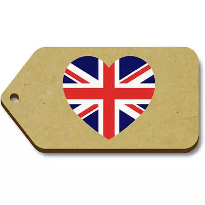 'Union Jack Heart' Gift / Luggage Tags (Pack Of 10) (TG038097) • £4.99