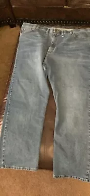 Wrangler Straight Jeans Mens Sz 46x30 Regular Fit Elastic Flex Waist 97CFWSM • $7.50