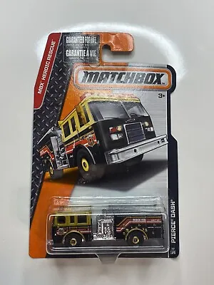 Matchbox MBX Heroic Rescue Pierce Dash Fire Truck Black 77/125 Free Box Shipping • $14